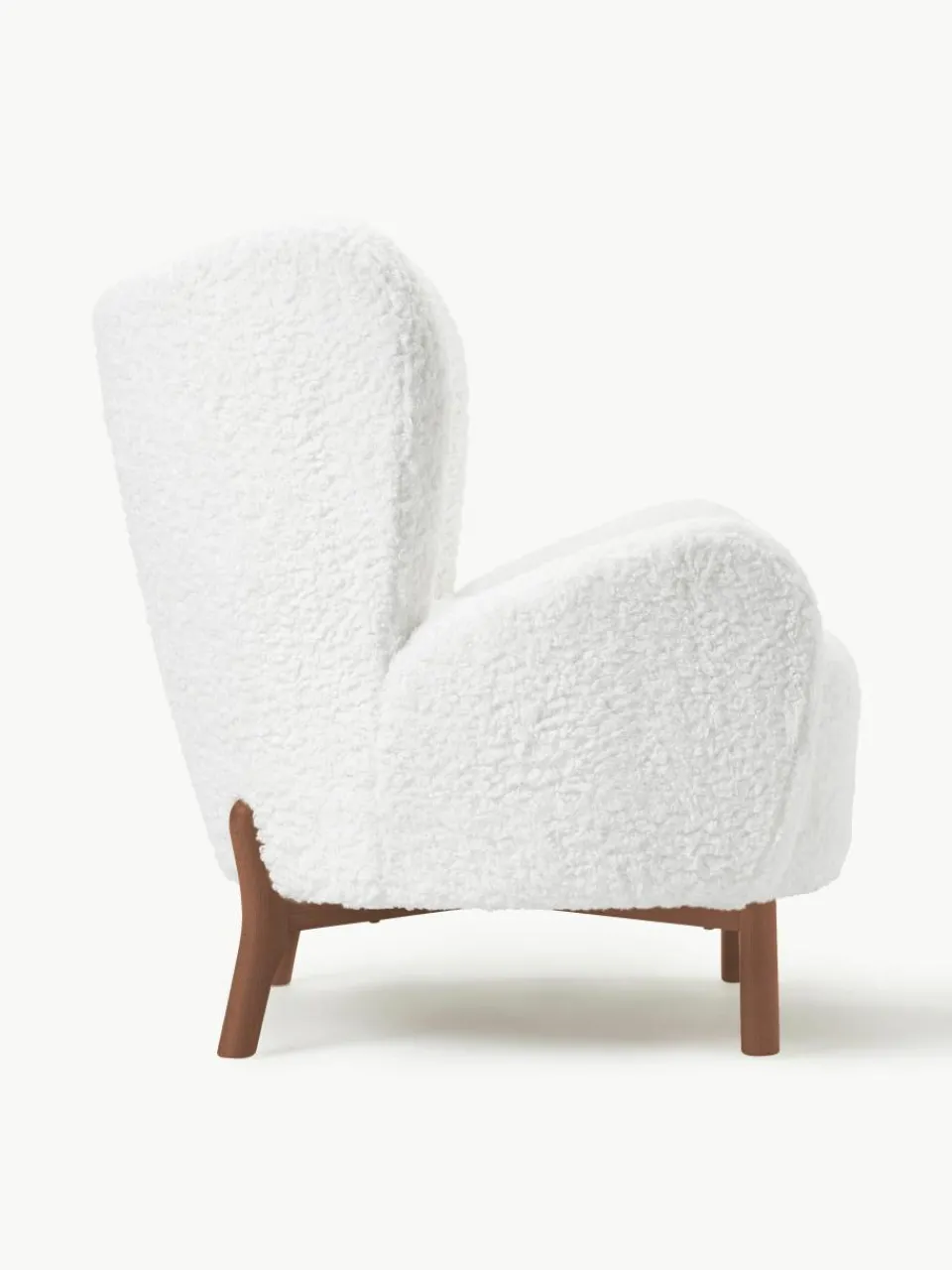 Witte teddy fauteuil Kalia^Westwing Collection Fashion