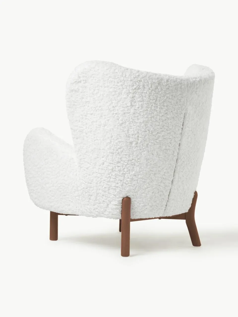 Witte teddy fauteuil Kalia^Westwing Collection Fashion