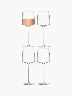 Witte wijnglazen Metropolitan, 4 stuks^Lsa International Fashion
