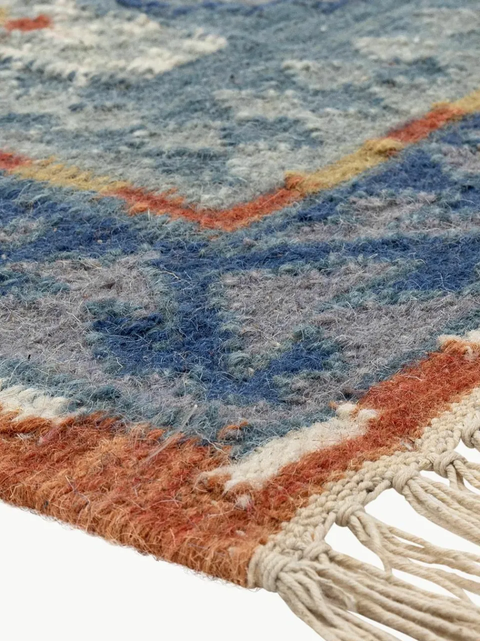 Wollen loper Arsam met sierpatroon en franjes^Bloomingville Hot