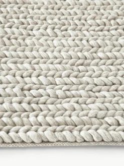 Wollen vloerkleed Bruna met gevlochten structuur^Westwing Collection Fashion