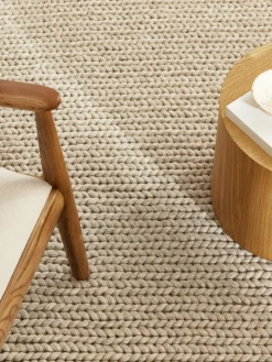Wollen vloerkleed Bruna met gevlochten structuur^Westwing Collection Fashion