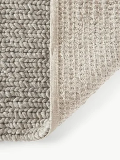 Wollen vloerkleed Bruna met gevlochten structuur^Westwing Collection Best