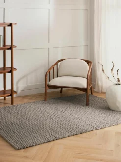 Wollen vloerkleed Bruna met gevlochten structuur^Westwing Collection Best