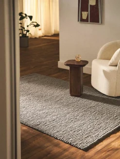 Wollen vloerkleed Bruna met gevlochten structuur^Westwing Collection Best