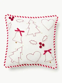 Wollendecoratief kussen Jova met winters motief^Westwing Collection Sale