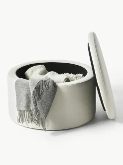 XL beklede poef Alida met opbergruimte^Westwing Collection Fashion
