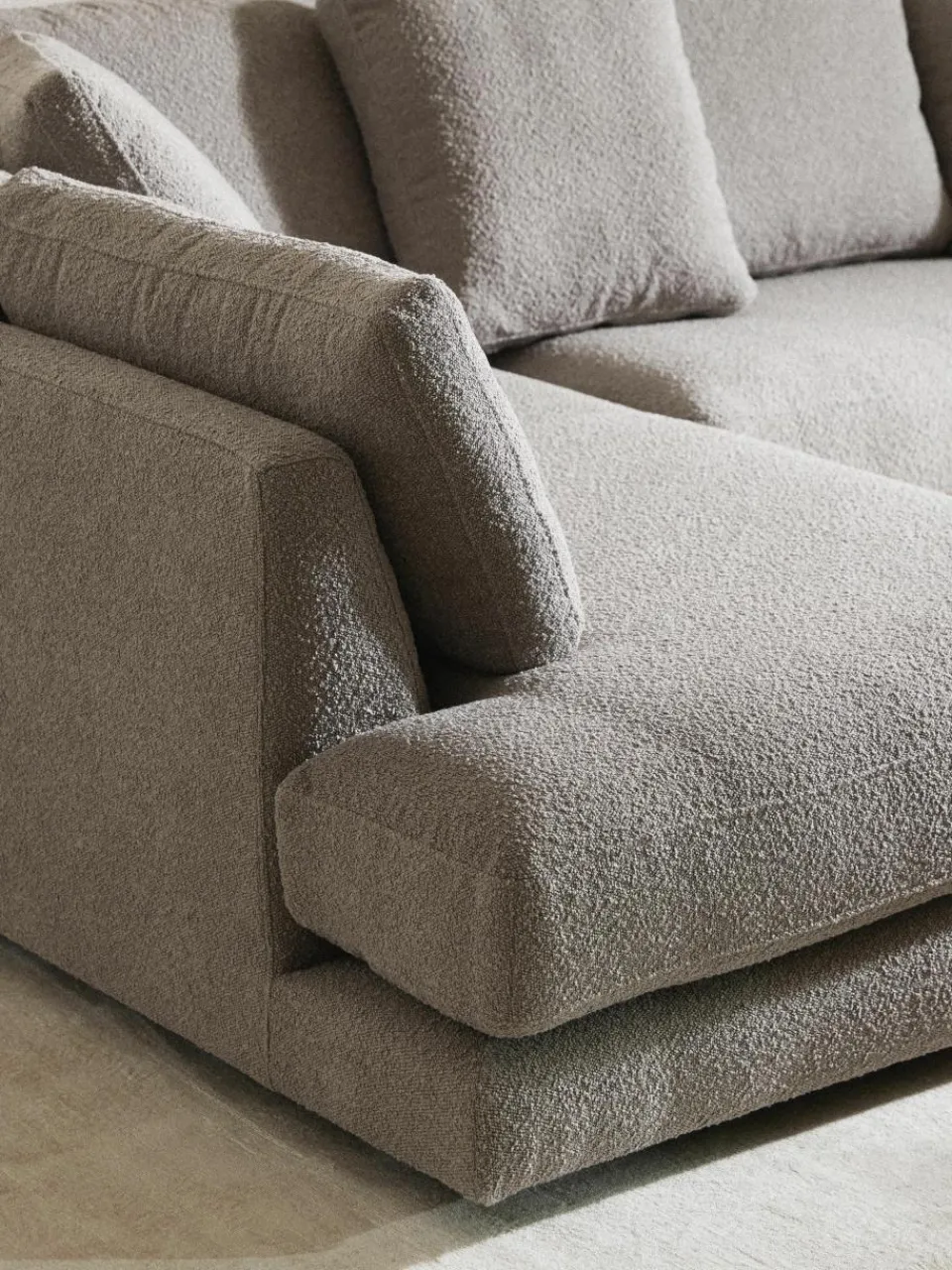 XL bouclé hoekbank Tribeca^Westwing Collection Hot