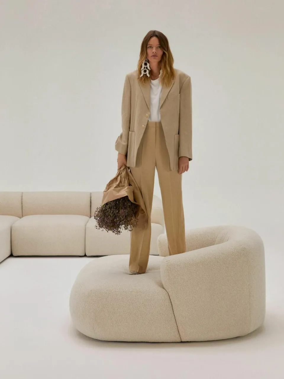 XL bouclé loungefauteuil Sofia^Westwing Collection Outlet