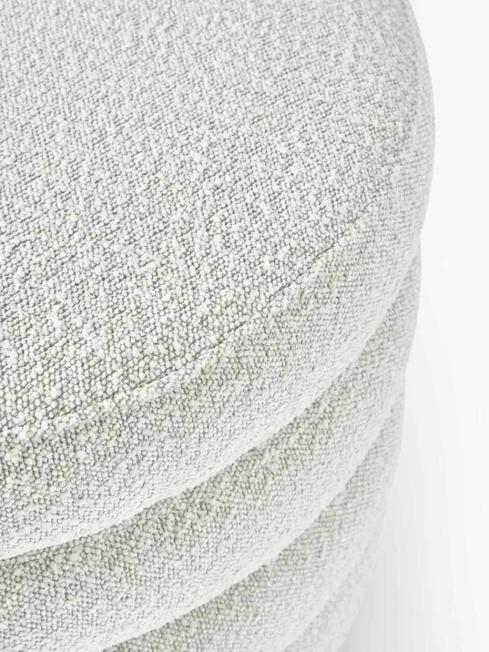 XL bouclé poef Alto met opbergruimte^Westwing Collection Online