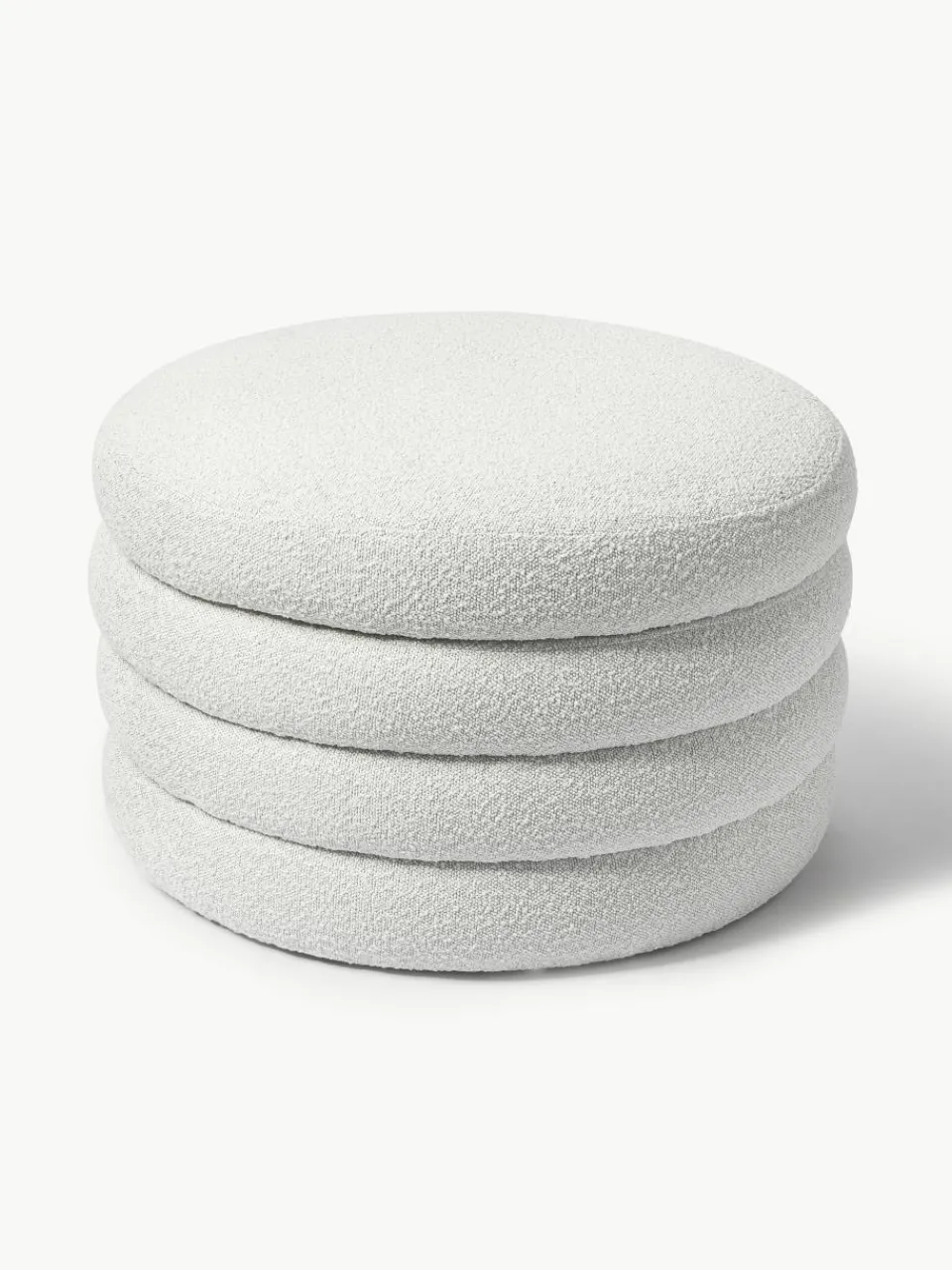 XL bouclé poef Alto met opbergruimte^Westwing Collection Online