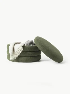 XL bouclé poef Alto met opbergruimte^Westwing Collection Clearance