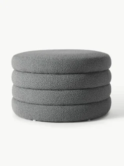 XL bouclé poef Alto met opbergruimte^Westwing Collection Best