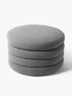 XL bouclé poef Alto met opbergruimte^Westwing Collection Best