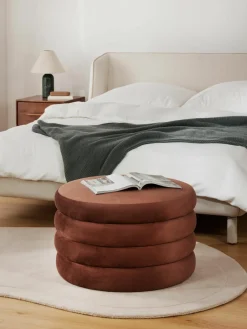 XL fluwelen poef Alto met opbergruimte^Westwing Collection Online