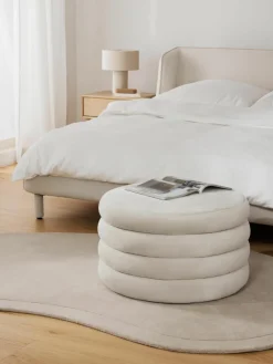 XL fluwelen poef Alto met opbergruimte^Westwing Collection Best