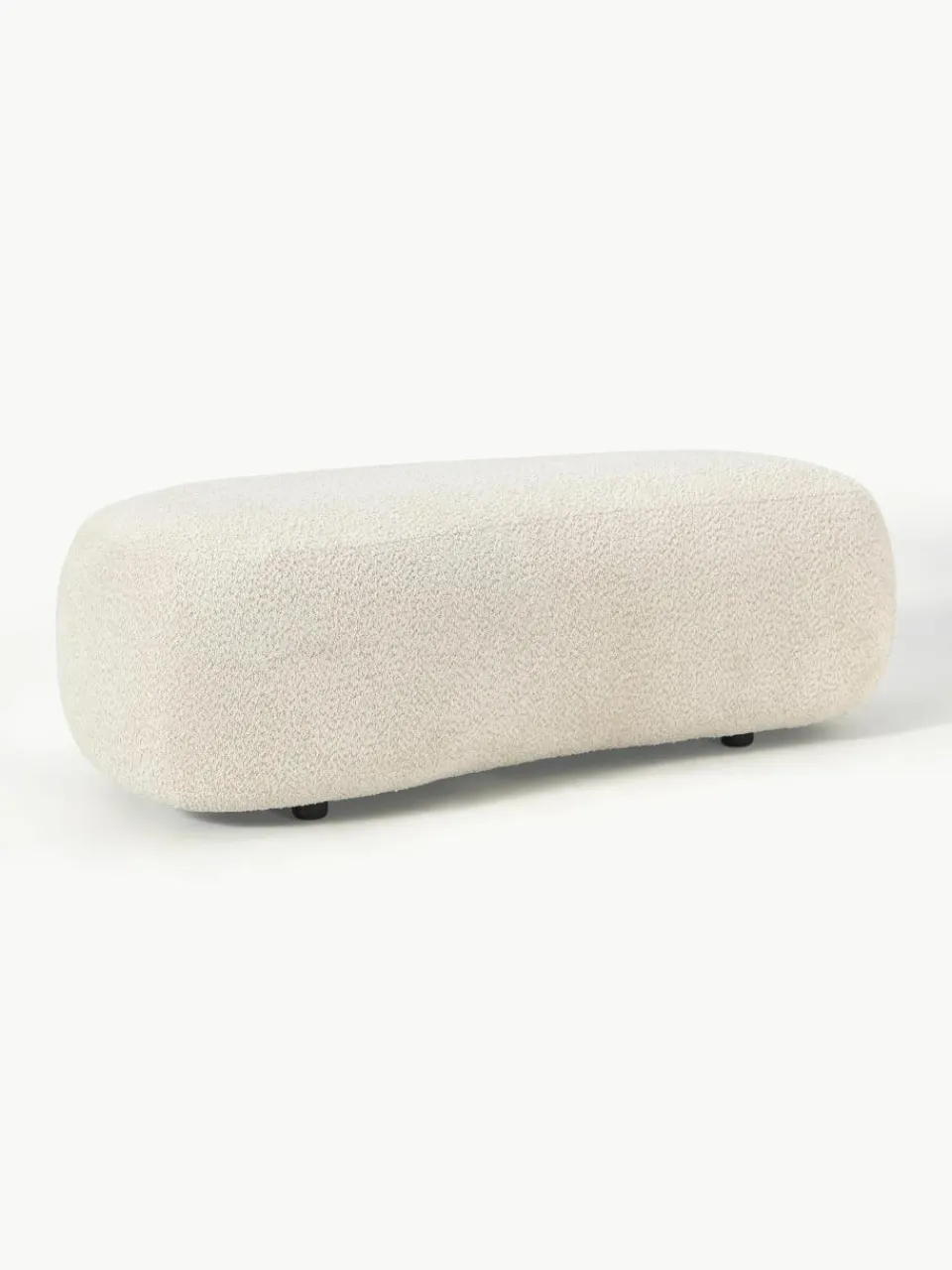 XL poef Alba van teddy bouclé^Westwing Collection Discount