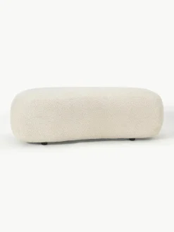 XL poef Alba van teddy bouclé^Westwing Collection Discount