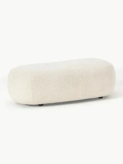 XL poef Alba van teddy bouclé^Westwing Collection Discount