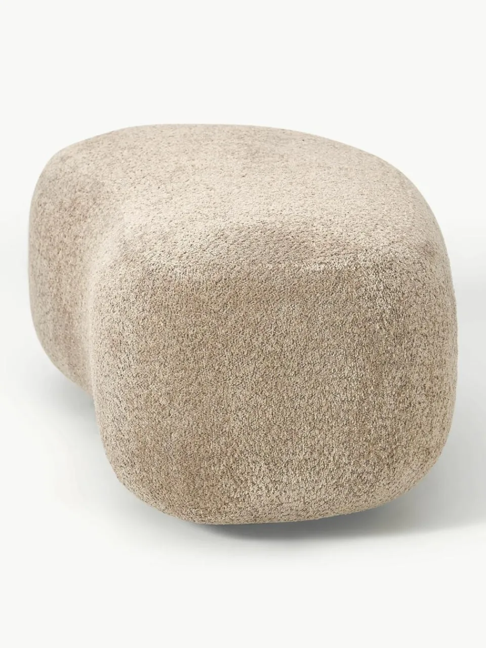 XL poef Alba van teddy bouclé^Westwing Collection Best