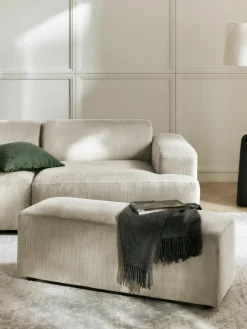 XL poef Melva van corduroy, B 116 x D 42 cm^Westwing Collection Online