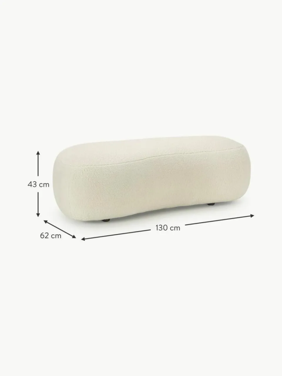 XL teddy poef Alba^Westwing Collection Sale