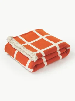 Zachte geruite plaid Edison met franjes^Westwing Collection Outlet