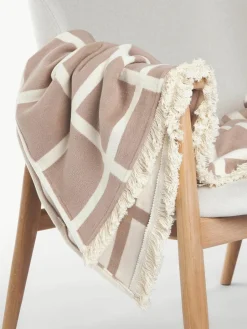 Zachte geruite plaid Edison met franjes^Westwing Collection Clearance