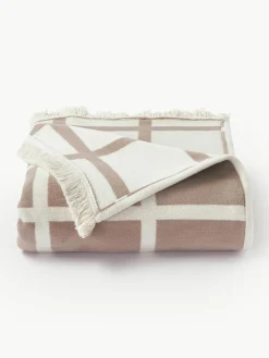 Zachte geruite plaid Edison met franjes^Westwing Collection Clearance