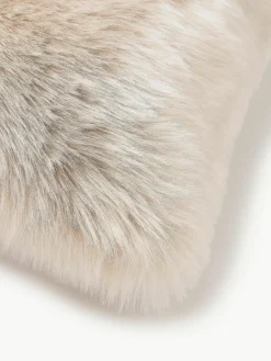 Zachte kussenhoes van imitatievacht Mathilde, glad^Westwing Collection Discount