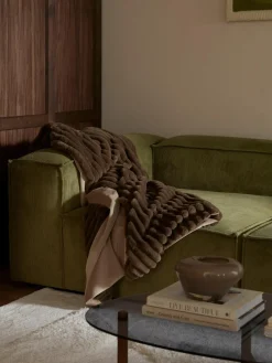 Zachte plaid Lovey van imitatiebont^Westwing Collection Outlet