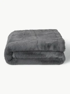 Zachte plaid Mette van imitatiebont^Westwing Collection Fashion