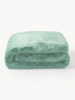 Zachte plaid Mette van imitatiebont^Westwing Collection Hot