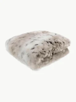 Zachte plaid Skins van imitatieleer in sneeuwluipaardlook^Magma New