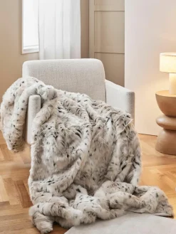 Zachte plaid Skins van imitatieleer in sneeuwluipaardlook^Magma New