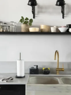 Zeepdispenser Galia in marmerlook met spons, set van 2^ANDREA HOUSE Online