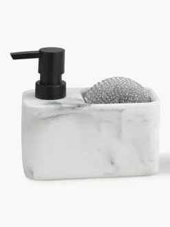 Zeepdispenser Galia in marmerlook met spons, set van 2^ANDREA HOUSE New