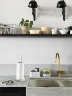 Zeepdispenser Galia in marmerlook met spons, set van 2^ANDREA HOUSE New
