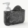 Zeepdispenserset Bubble in marmerlook, set van 2^ANDREA HOUSE Outlet