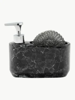 Zeepdispenserset Bubble in marmerlook, set van 2^ANDREA HOUSE Outlet