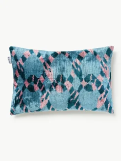 Zijden fluwelen kussenhoes Velvety met abstract patroon^Westwing Best