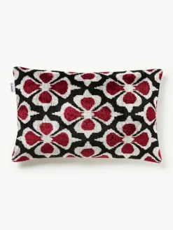 Zijden fluwelen kussenhoes Velvety met abstract patroon^Westwing Outlet
