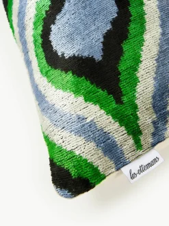 Zijden fluwelen kussenhoes Velvety met abstract patroon^Westwing Online