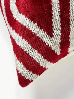 Zijden fluwelen kussenhoes Velvety met abstract patroon^Westwing Best