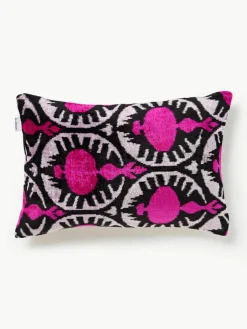 Zijden fluwelen kussenhoes Velvety met abstract patroon^Westwing Discount