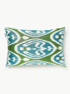 Zijden kussenhoes Silky met abstract patroon^Westwing Outlet