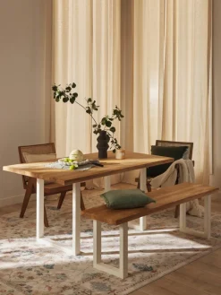 Zitbank Oliver van eikenhout, in verschillende formaten^Westwing Collection Fashion