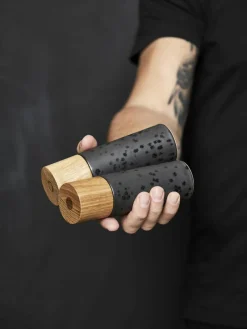 Zout- en pepermolen Bizz met houten deksel, set van 2^BITZ Hot