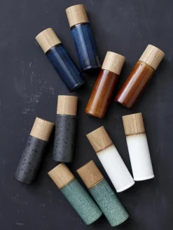 Zout- en pepermolen Bizz met houten deksel, set van 2^BITZ Hot