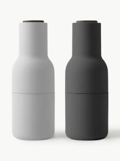 Zout- en pepermolen Bottle Grinder met walnootdeksel, set van 2^Audo Copenhagen New